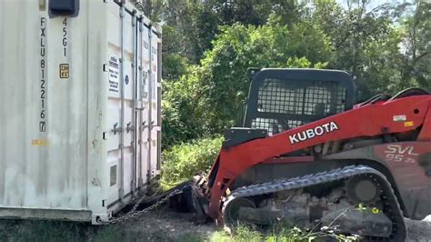 Moving a Connex Shipping Container with a Kubota SVL